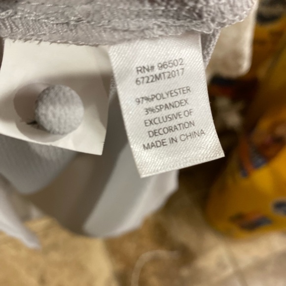 Womens Top Gray Size XL Charming Charlie Shirt Blouse Lace Short Sleeve - Picture 4 of 4